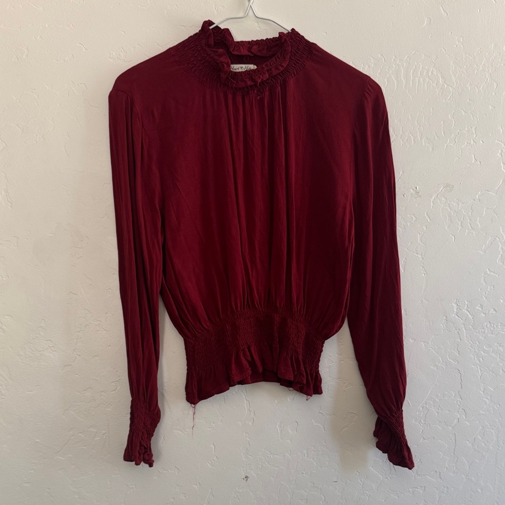 Heart & Hips Deep Red Blouse